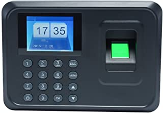 Aibecy Huellas Biometrico de Asistencia Maquina -Registrador de Cheques del Empleado - 2.4 Pulgadas TFT DC 5V-Negro