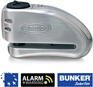 Artago 32 Candado antirrobo Moto Disco Alarma + Warning 120 db Alta Gama- o15 Cierre s.a.a- homologado Sra- Acero Inoxidable