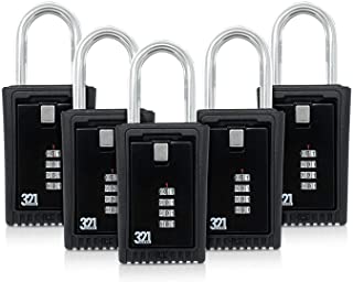 Caja de almacenamiento de llaves para instalar en el picaporte-Caja de Seguridad para instalar en cercas LB-003 - Combinacion de clave de 4 digitos - Para el hogar- trabajo- oficina (5)
