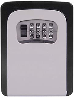 Caja de cerradura con contrasena- caja de cerradura de combinacion de 4 digitos- caja de cerradura de almacenamiento de llaves- caja de cerradura montada en la pared- codigo reiniciable- para llaves d