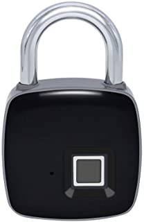 Candado con huella dactilar- cierre simultaneo- resistente a la intemperie- de metal- resistente al agua- adecuado para la casa- la puerta- la mochila-de seguridad USB se carga con la huella