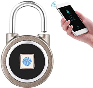 Candado de Huella Digital- Smart Fingerprint Keyless Waterproof Lock App Control de Seguridad Candado Antirrobo 15 Juegos de Huellas Digitales Impermeable a Prueba de Violaciones Tamper