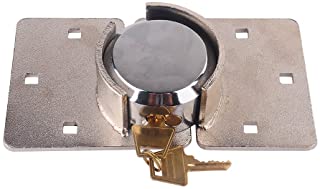 Candado de seguridad para puerta- 73 mm de acero- redondo- sin grillete y resistente- 1-2 pieza de cerradura de seguridad para puerta de garaje o cobertizo