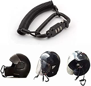 Candado para casco de motocicleta- combinacion de pines- cierre de mosqueton- seguro para motocicletas con cable de 1-8 m- para casco de bicicleta- armarios- equipaje- resistente al agua