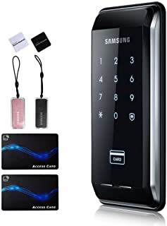 Cerradura de puerta inteligente Samsung SHS-2920 EX + 6 tarjetas RF- interfaz y manual en ingles- grosor compatible con puertas de 38 – 80 mm