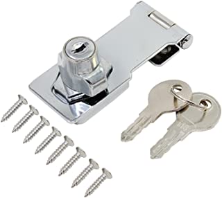 HSeaMall Cerradura de cerrojo con llave de 3 pulgadas Cerradura de cerradura con llave metalica con llaves para puertas Herrajes para muebles de armarios (con llaves)