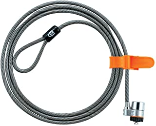 Kensington 64020 - Candado con Llave para Portatiles Microsaver con Cable de Alto Carbono Resistente a los Cortes y Mecanismo de Bloqueo en Barra T- 1.8 m de Longitud