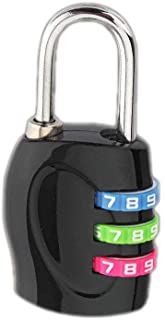 LUFA Bloqueo de equipaje con candado de combinacion de 3 digitos Bloqueo de metal Contrasena segura Codigo Desbloqueo