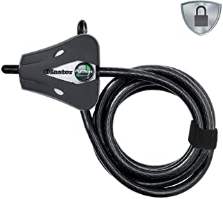 Master Lock Cable Antirrobo [Ajustable - de 30 cm a 1-8 m] [Llave] 8418EURD - Ideal para Asegurar Equipo Deportivo- Instrumentos- Muebles de Jardin