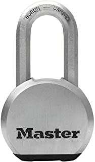 Master Lock M930EURDLH Candado Alta Seguridad Llave Acero Inoxidable Exterior-Adecuado para Portales- Garages- Sotanos- plateado- 64mm