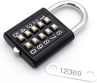 MINION Candado con combinacion de boton de 10 digitos- mecanismo de bloqueo de 5 digitos