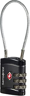 Samsonite Global Travel Accessories - Three Dial TSA Cable Candado para Equipaje 10 Centimeters 1 Negro (Black)