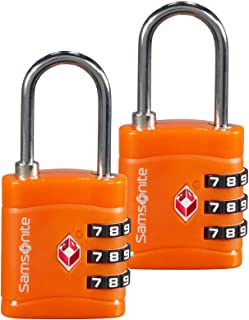 SAMSONITE Global Travel Accessories - Three Dial TSA Combi Candado para Equipaje 7 Centimeters 1 Naranja (Orange)