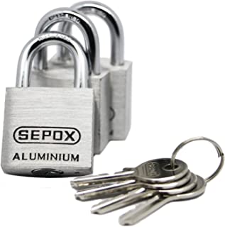 SEPOX - Juego de candados con llave de aleacion de aluminio
