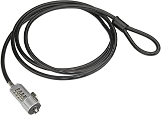 StarTech.com LTLOCK - Cable candado con combinacion de 4 digitos para Ordenador portatil (1.8 m) Color Negro y Plata