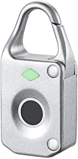 UxradG - Candado de huella dactilar- conexion Bluetooth de metal- antirrobo- impermeable- electronico- sin llaves- apto para puerta de casa- mochila- maleta- bicicleta- gimnasio- oficina- blanco