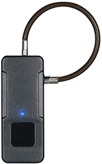 Weehey Cerradura Inteligente para Huellas Dactilares Recargable con Llave USB 10 Juegos Huellas Dactilares IP65 Impermeable Antirrobo Seguridad Candado Puerta