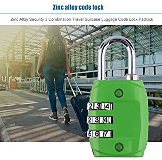 Zinc Alloy Security 3 Combinacion Travel Maleta Equipaje Codigo Candado de bloqueo